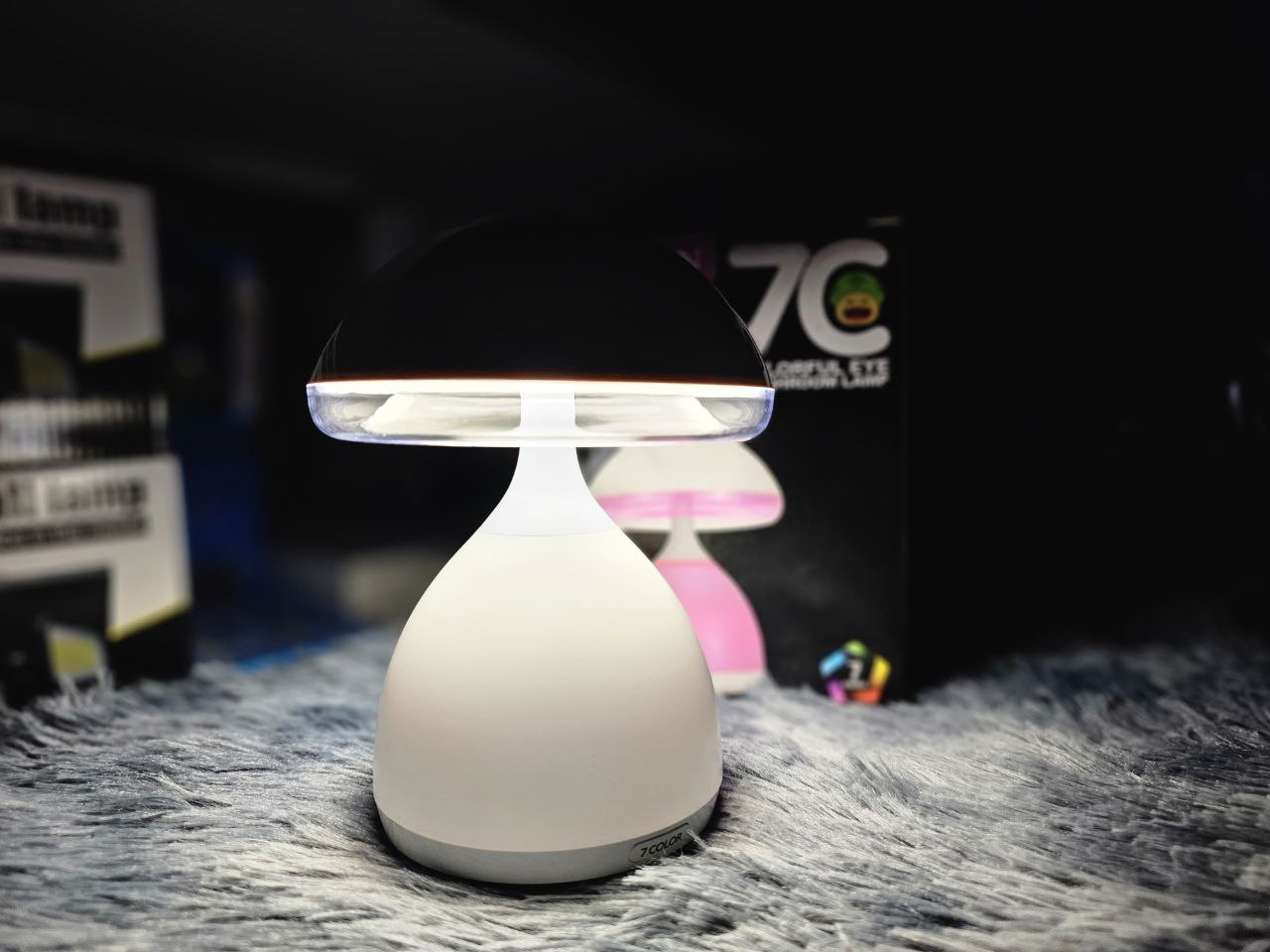 Lampe de chevet LED à capteur tactile Champignon à intensité variable RGB