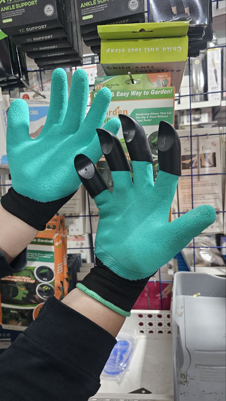 قفازات حدائق بمخالب للحفر والزراعة - Gants de Jardinage avec Griffes Intégrées
