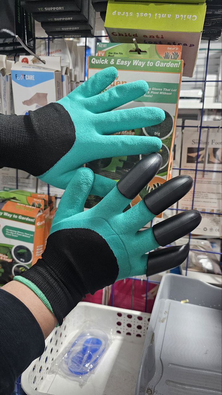 قفازات حدائق بمخالب للحفر والزراعة - Gants de Jardinage avec Griffes Intégrées
