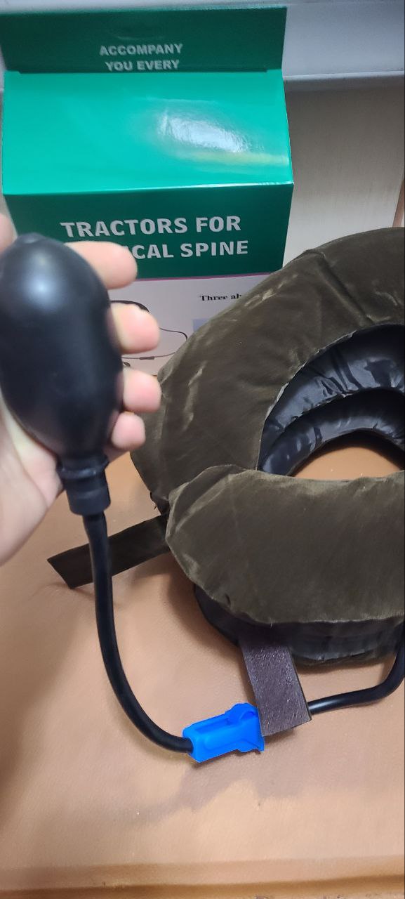 وسادة رقبة هوائية قابلة للنفخ 3 مستويات - Coussin Cervical Gonflable a 3 niveaux