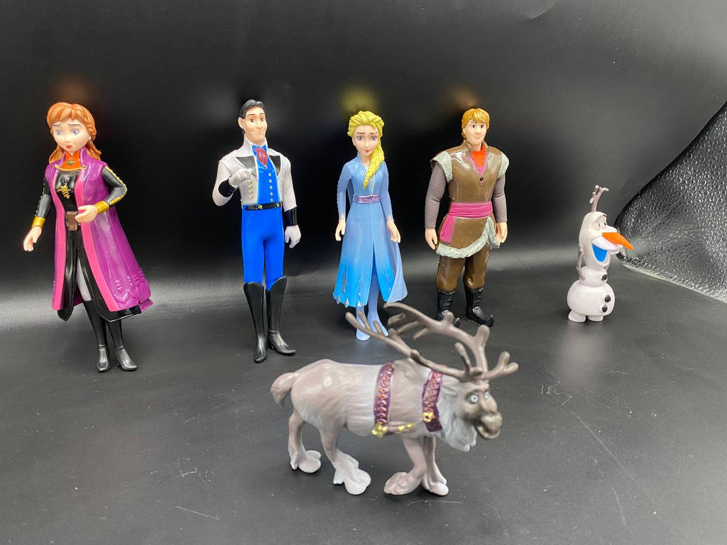 مجموعة شخصيات فروزن 6 قطع - إلسا، آنا، أولاف - Ensemble Figurines La Reine des Neiges 6 Personnages - Elsa, Anna, Olaf