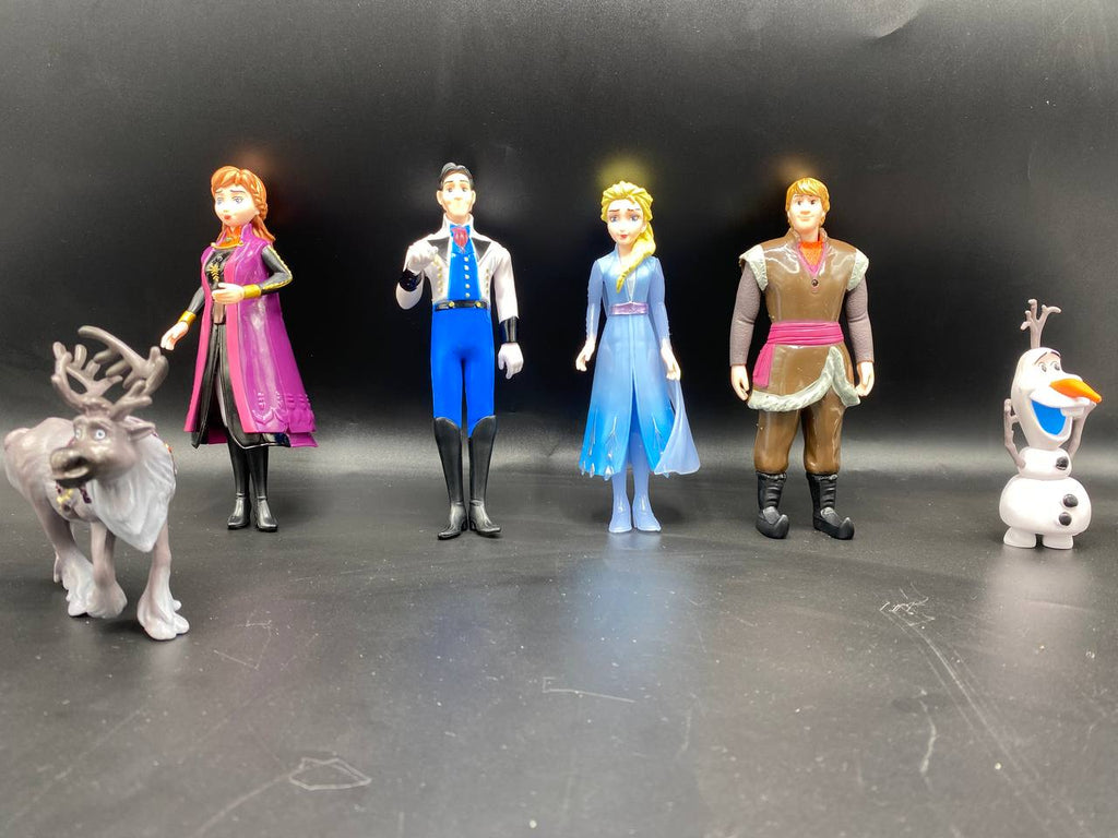 مجموعة شخصيات فروزن 6 قطع - إلسا، آنا، أولاف - Ensemble Figurines La Reine des Neiges 6 Personnages - Elsa, Anna, Olaf