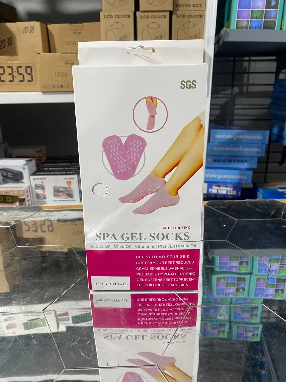 جوارب جل سيليكون مرطبة للقدمين مع سطح مضاد للانزلاق - Chaussettes Gel Silicone Hydratantes Pieds Antidérapantes