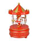 Carrousel Music Box Rotatif à 4 Chevaux Classique Melody