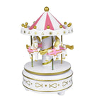 Carrousel Music Box Rotatif à 4 Chevaux Classique Melody