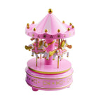 Carrousel Music Box Rotatif à 4 Chevaux Classique Melody