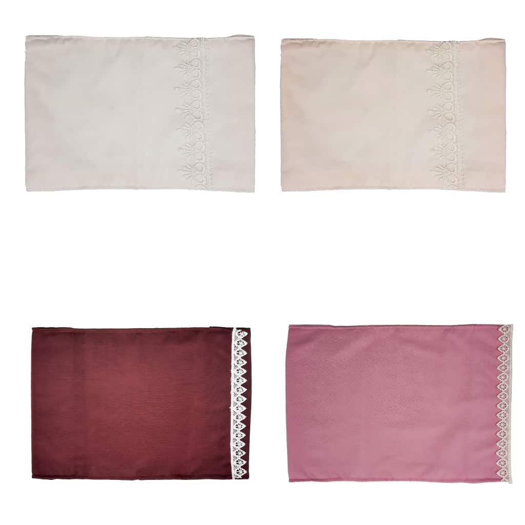 طقم صلاة نسائي 4 قطع برداء فضفاض وسجادة مبطنة مع غلاف للمصحف - Kit De Prière 4 Pieces Pour Femmes En Tissu Doux Et Confortable