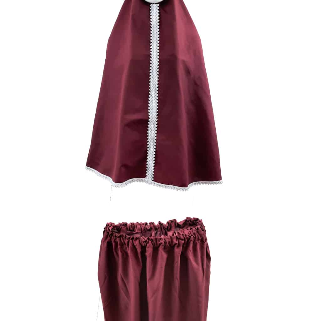 طقم صلاة نسائي 4 قطع برداء فضفاض وسجادة مبطنة مع غلاف للمصحف - Kit De Prière 4 Pieces Pour Femmes En Tissu Doux Et Confortable