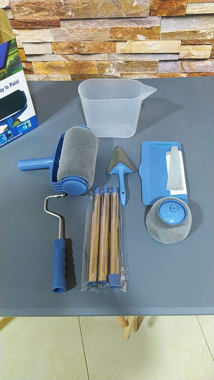 Quickdz Shop | طقم رول دهان حائط 7 قطع احترافي متعدد الوظائف - Quickdz Shop | Kit Rouleau Peinture Murale 7 Pièces Professionnel Multifonctionnel