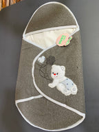 بطانية قماط دافئة وناعمة لحديثي الولادة بغطاء رأس - Gigoteuse d'Emmaillotage Chaude et Douce pour Nouveau-né avec Capuche