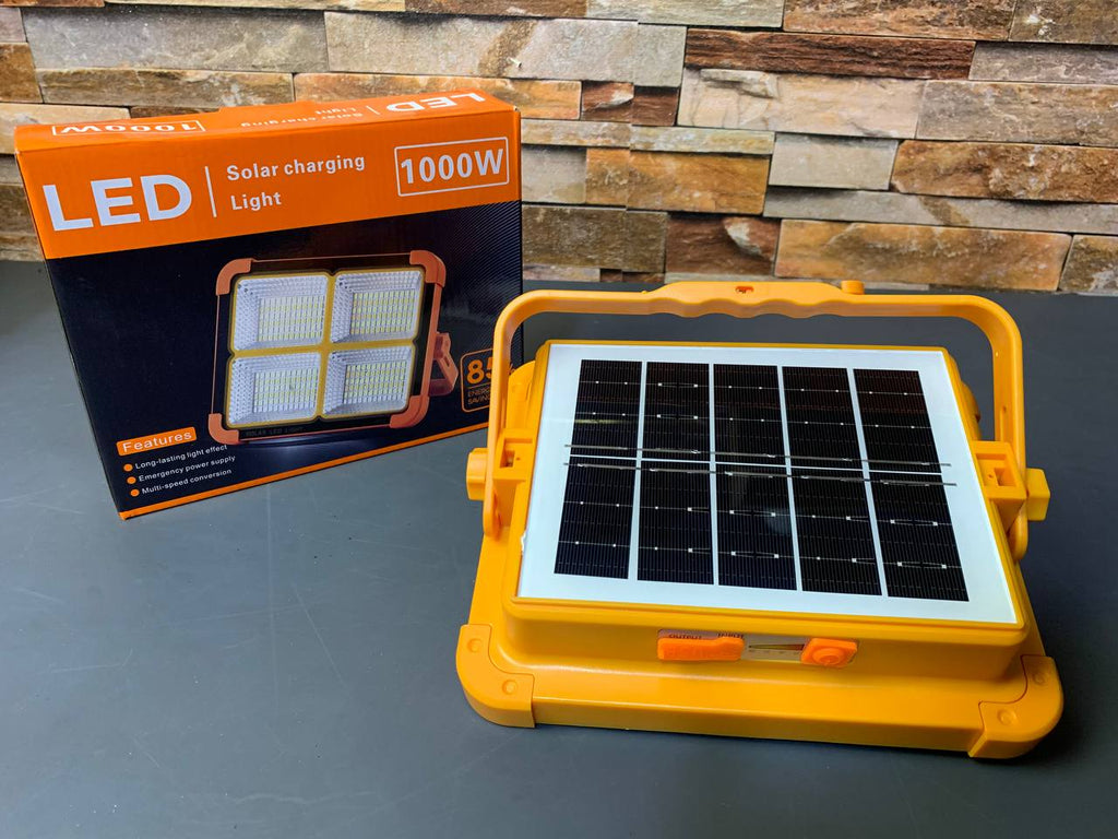 مصباح تخييم شمسي 1000W متعدد الوظائف Quickdz Shop - Projecteur Solaire Rechargeable 1000W Power Bank Quickdz Shop