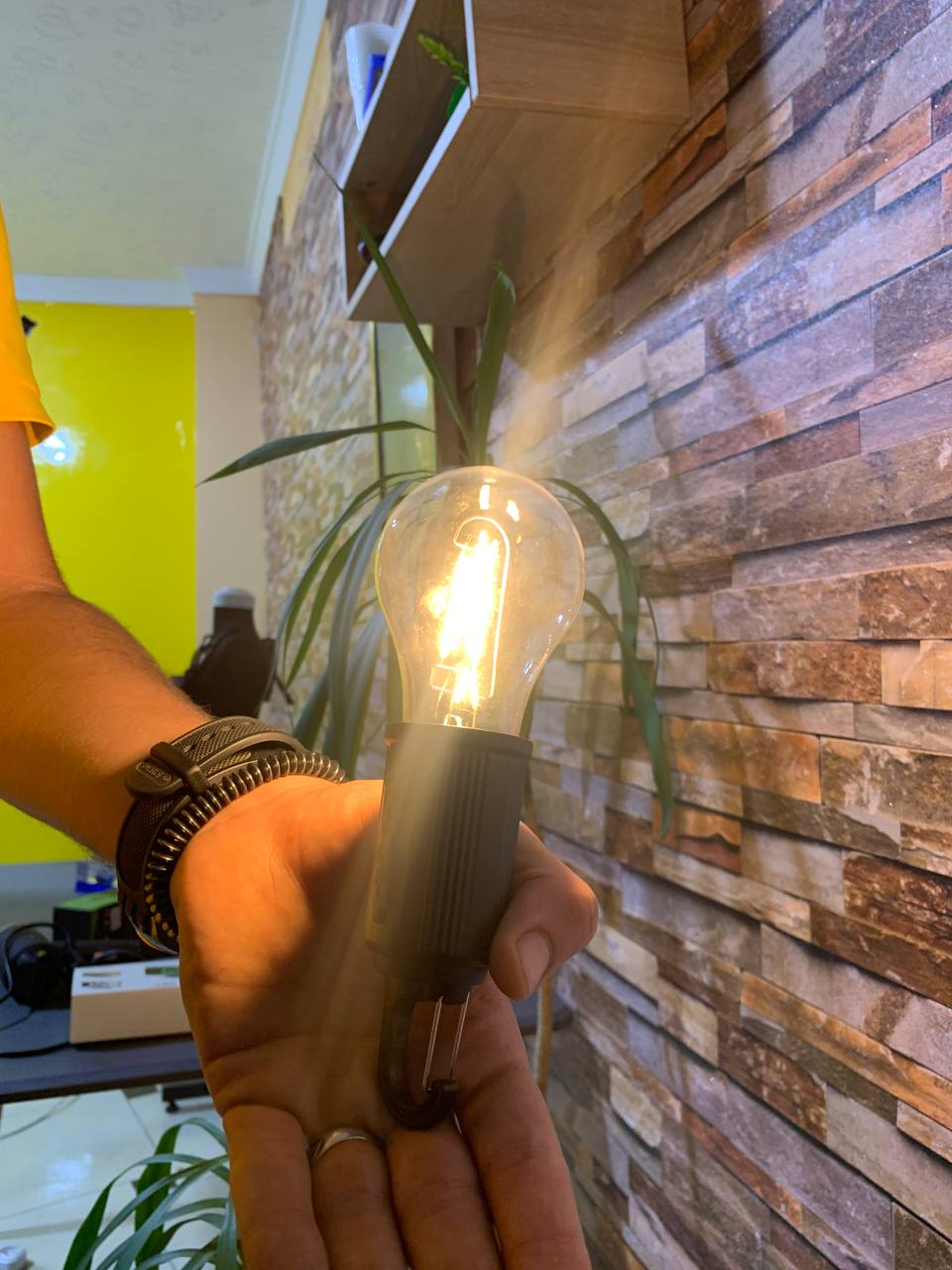 مصباح تخييم LED محمول Quickdz Shop، قابل لإعادة الشحن، مقاوم للماء، 3 أوضاع إضاءة T01 - Lampe de Camping LED Portable Quickdz Shop Rechargeable Étanche 3 Modes T01