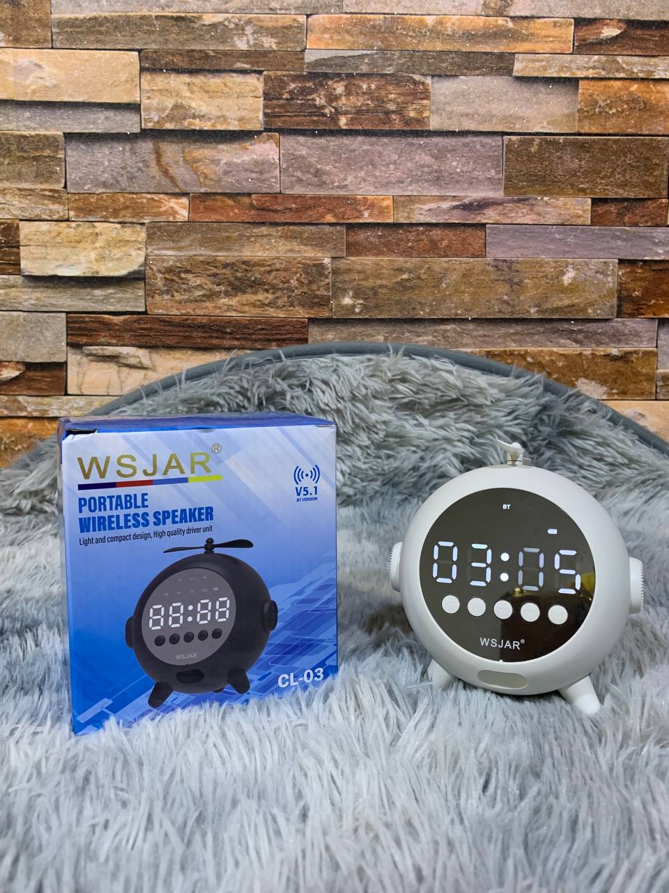 منبه رقمي بمرآة قابل لإعادة الشحن مع مكبر صوت بلوتوث 5.0 محمول - Réveil Miroir Numérique Rechargeable avec Haut-parleur Bluetooth 5.0 Portable