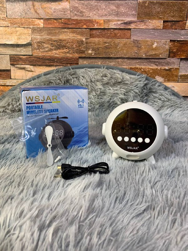 منبه رقمي بمرآة قابل لإعادة الشحن مع مكبر صوت بلوتوث 5.0 محمول - Réveil Miroir Numérique Rechargeable avec Haut-parleur Bluetooth 5.0 Portable