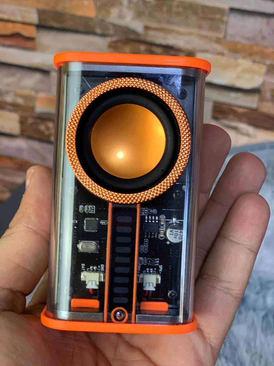 سماعات K07 بلوتوث 5.0 شفافة لاسلكية مع إضاءة LED تفاعلية - Haut-parleurs K07 Bluetooth 5.0 Transparent Sans Fil LED Interactif