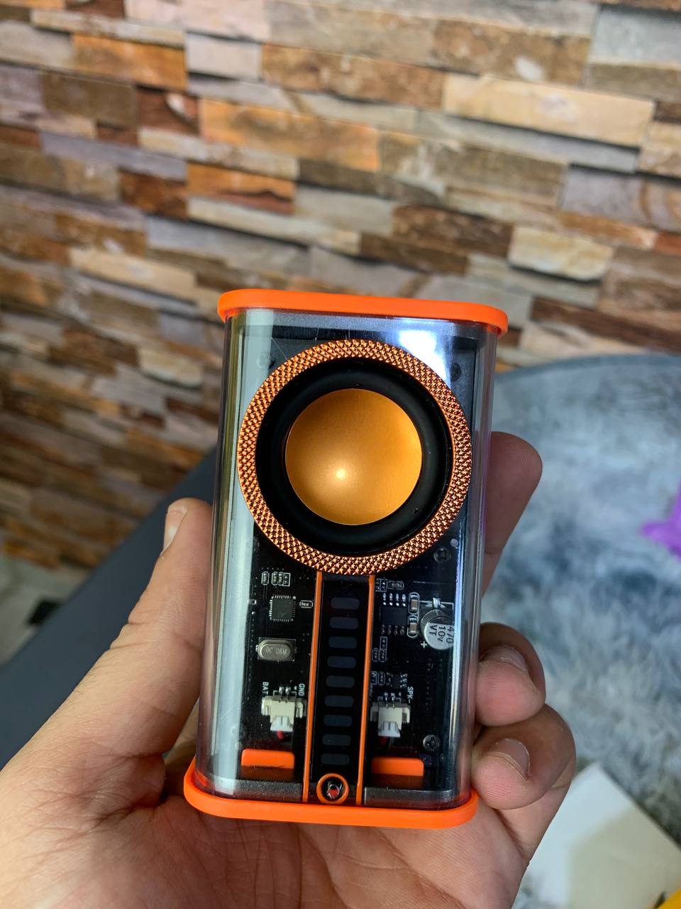 سماعات K07 بلوتوث 5.0 شفافة لاسلكية مع إضاءة LED تفاعلية - Haut-parleurs K07 Bluetooth 5.0 Transparent Sans Fil LED Interactif