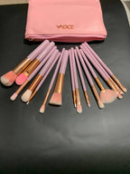 طقم 15 فرشاة مكياج زويفا احترافية مع حقيبة - Lot de 15 Pinceaux Zoeva Professionnels avec Trousse