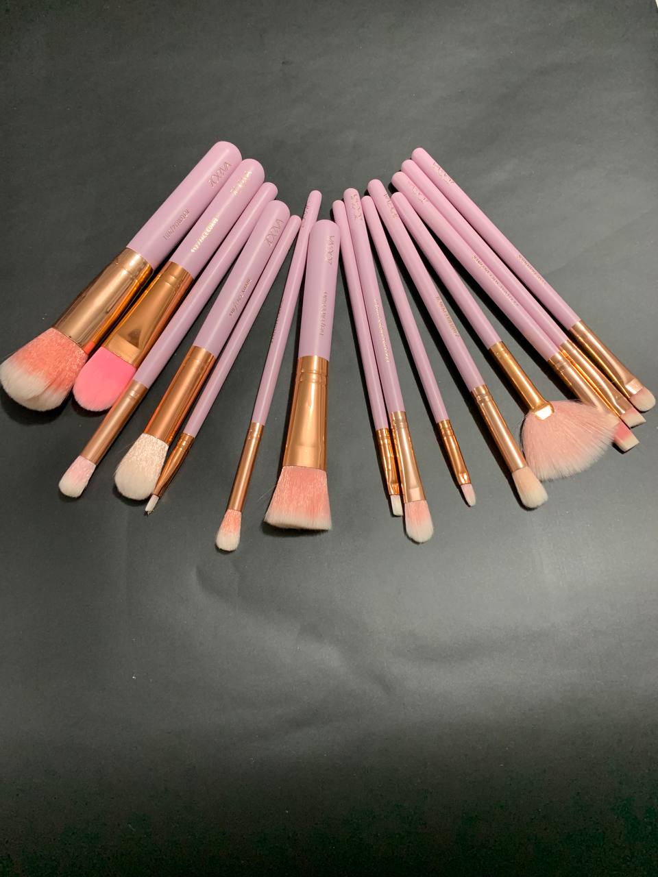 طقم 15 فرشاة مكياج زويفا احترافية مع حقيبة - Lot de 15 Pinceaux Zoeva Professionnels avec Trousse