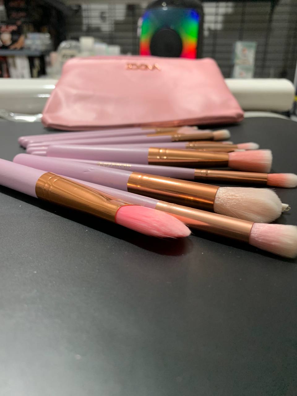 طقم 15 فرشاة مكياج زويفا احترافية مع حقيبة - Lot de 15 Pinceaux Zoeva Professionnels avec Trousse