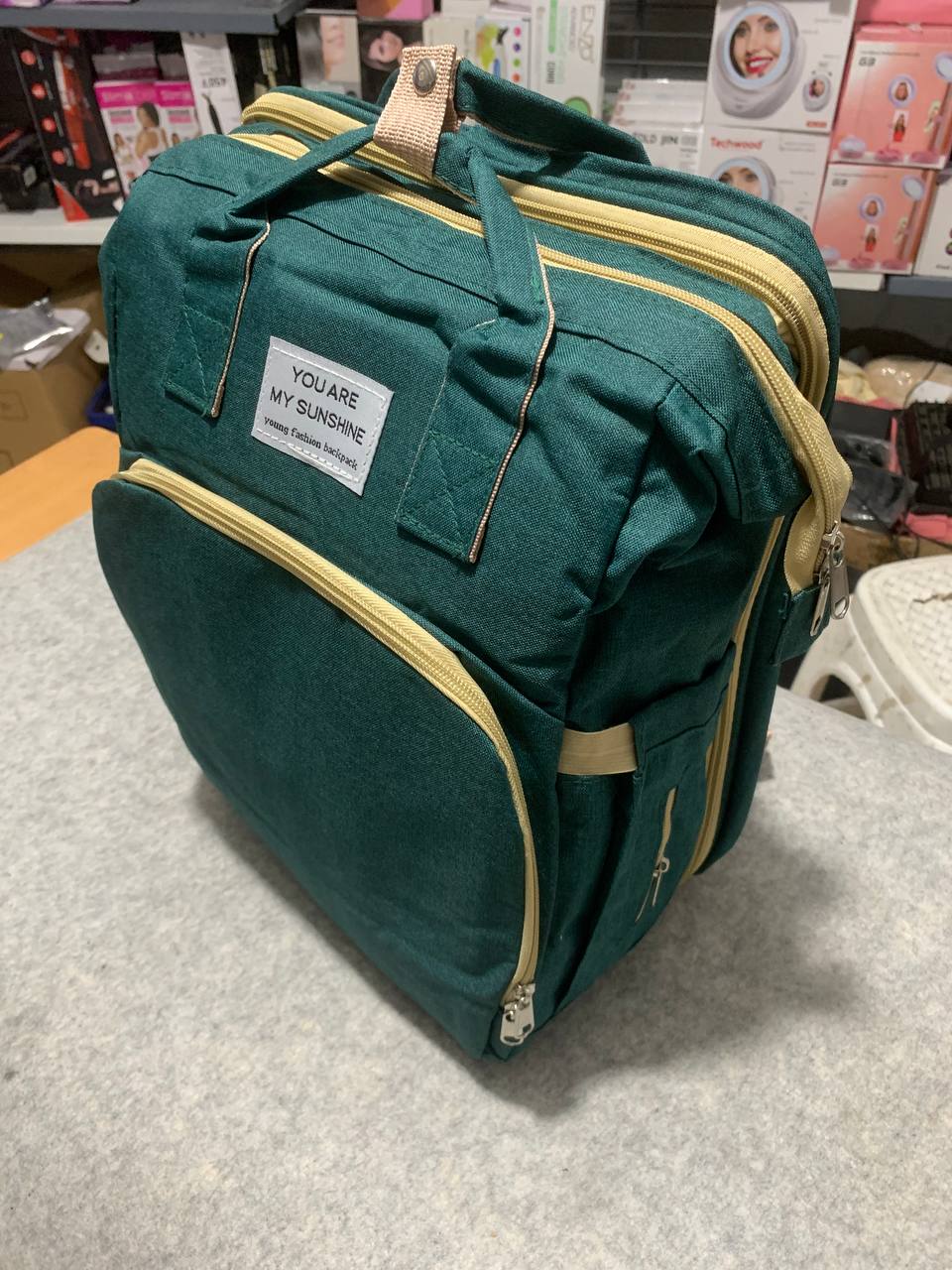 حقيبة حفاضات وسرير أطفال 3 في 1 قابلة للطي - Sac à dos à langer 3-en-1 pliable avec lit bébé