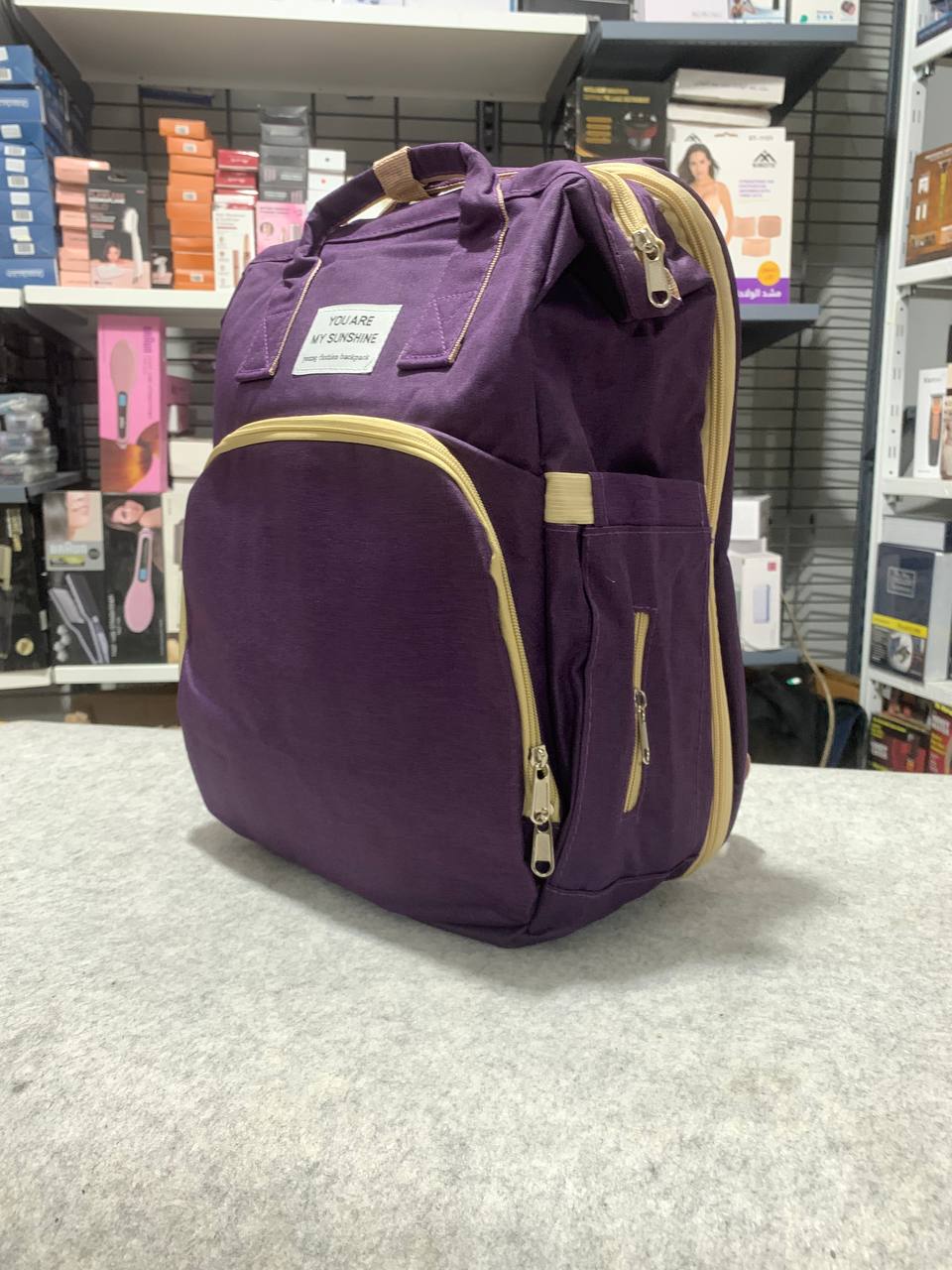 حقيبة حفاضات وسرير أطفال 3 في 1 قابلة للطي - Sac à dos à langer 3-en-1 pliable avec lit bébé