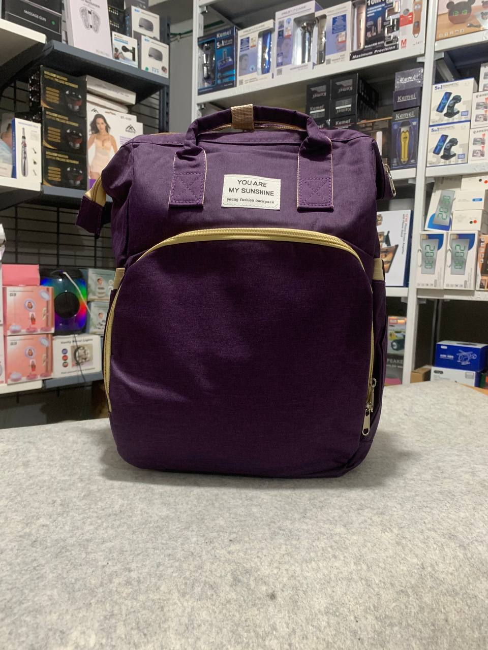 حقيبة حفاضات وسرير أطفال 3 في 1 قابلة للطي - Sac à dos à langer 3-en-1 pliable avec lit bébé