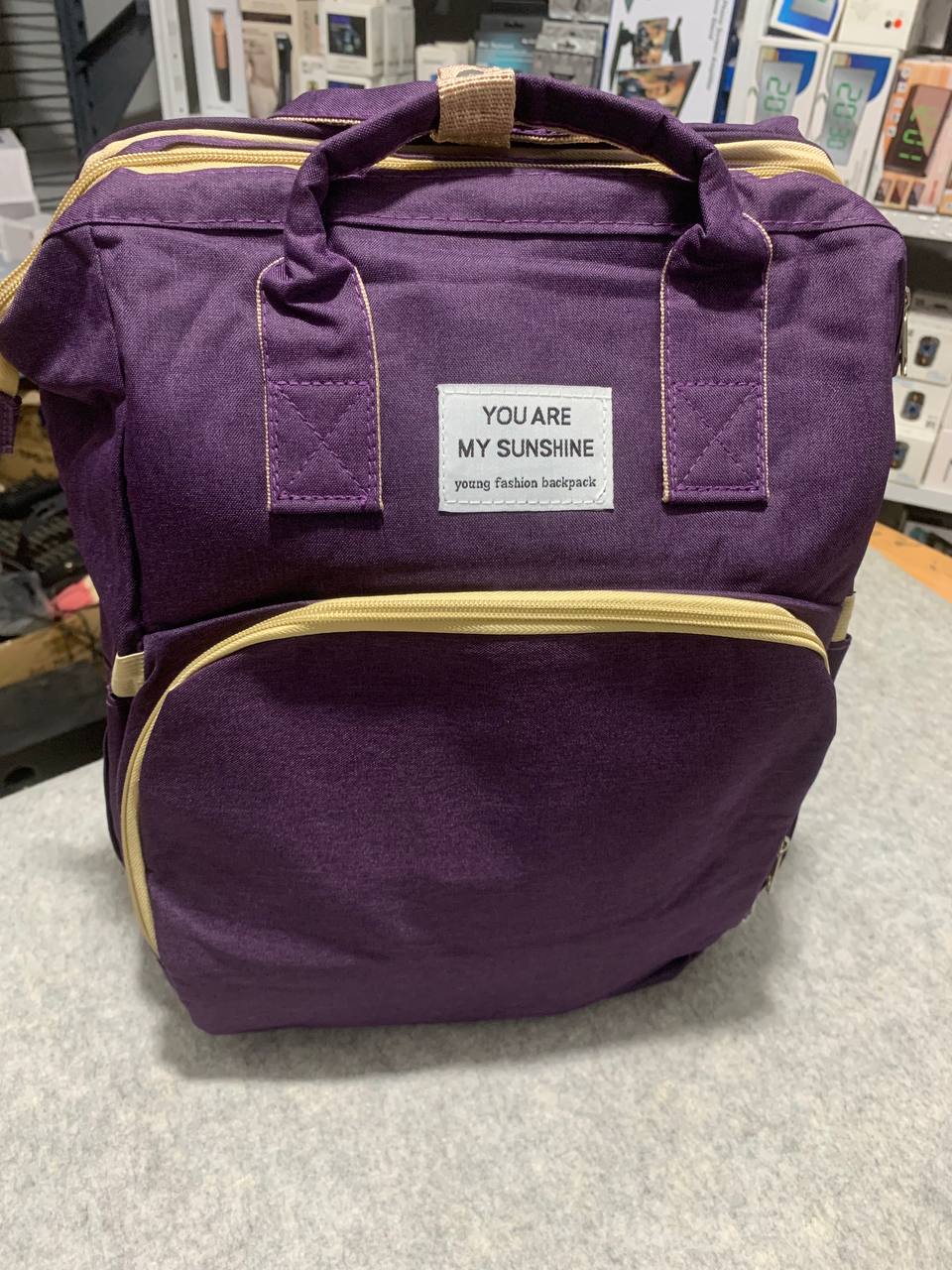 حقيبة حفاضات وسرير أطفال 3 في 1 قابلة للطي - Sac à dos à langer 3-en-1 pliable avec lit bébé