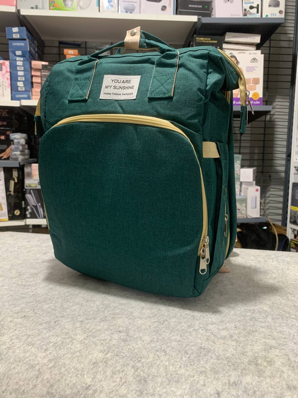 حقيبة حفاضات وسرير أطفال 3 في 1 قابلة للطي - Sac à dos à langer 3-en-1 pliable avec lit bébé