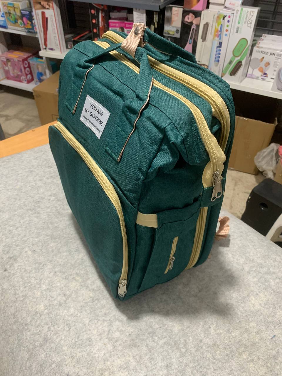 حقيبة حفاضات وسرير أطفال 3 في 1 قابلة للطي - Sac à dos à langer 3-en-1 pliable avec lit bébé