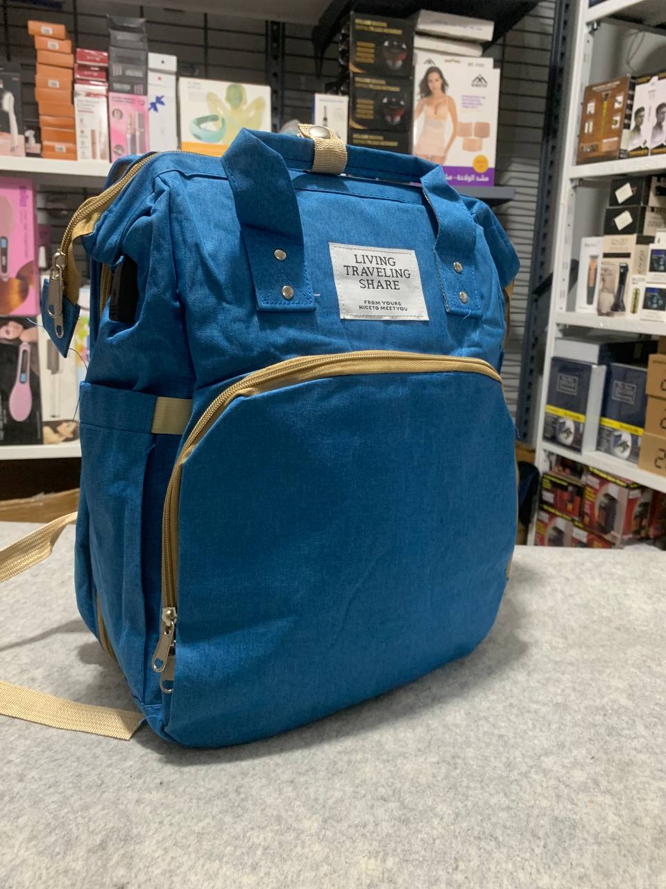 حقيبة حفاضات وسرير أطفال 3 في 1 قابلة للطي - Sac à dos à langer 3-en-1 pliable avec lit bébé