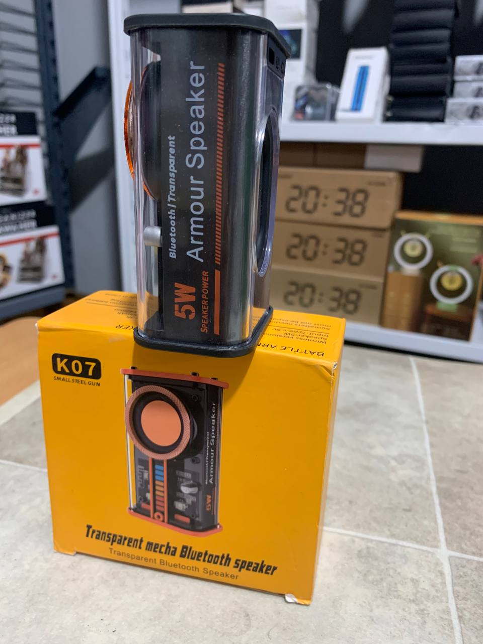 سماعات K07 بلوتوث 5.0 شفافة لاسلكية مع إضاءة LED تفاعلية - Haut-parleurs K07 Bluetooth 5.0 Transparent Sans Fil LED Interactif