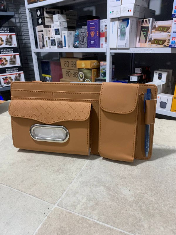منظم حاجب شمس السيارة متعدد الوظائف من Quickdz Shop - Organisateur Pare-Soleil Voiture Universel Quickdz Shop avec Étui à Lunettes
