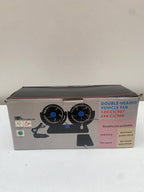 مروحة سيارة مزدوجة 12V دوارة 360° بسرعتين - Quickdz Shop - Double Ventilateur Voiture 12V Rotatif 360° 2 Vitesses - Quickdz Shop