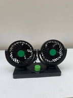 مروحة سيارة مزدوجة 12V دوارة 360° بسرعتين - Quickdz Shop - Double Ventilateur Voiture 12V Rotatif 360° 2 Vitesses - Quickdz Shop