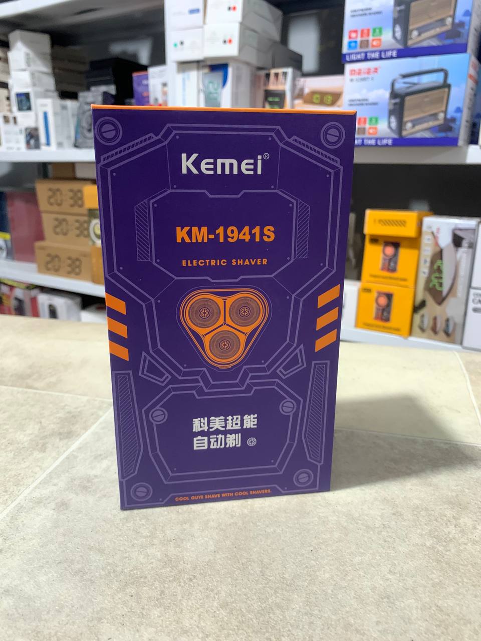 Kemei ماكينة حلاقة كهربائية للجسم للرجال، مقاومة للماء، شاشة LCD، نظام عائم ثلاثي الأبعاد، KM-1941s - Kemei Rasoir Électrique Corps Homme, Étanche, Écran LCD, Système Flottant 3D, KM-1941s