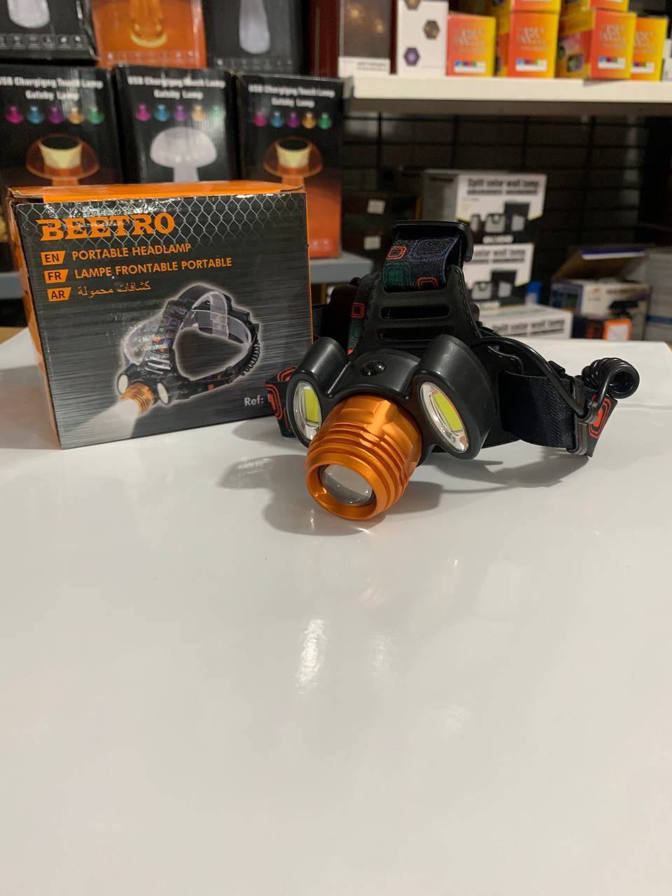 مصباح أمامي LED قابل للزوم 6600mAh بـ 4 أوضاع إضاءة - BEETRO LA-294 - Lampe Frontale LED Rechargeable Zoom 6600mAh 4 Modes - BEETRO LA-294