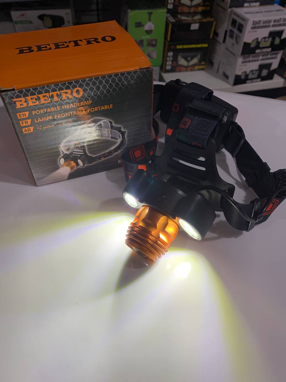 مصباح أمامي LED قابل للزوم 6600mAh بـ 4 أوضاع إضاءة - BEETRO LA-294 - Lampe Frontale LED Rechargeable Zoom 6600mAh 4 Modes - BEETRO LA-294