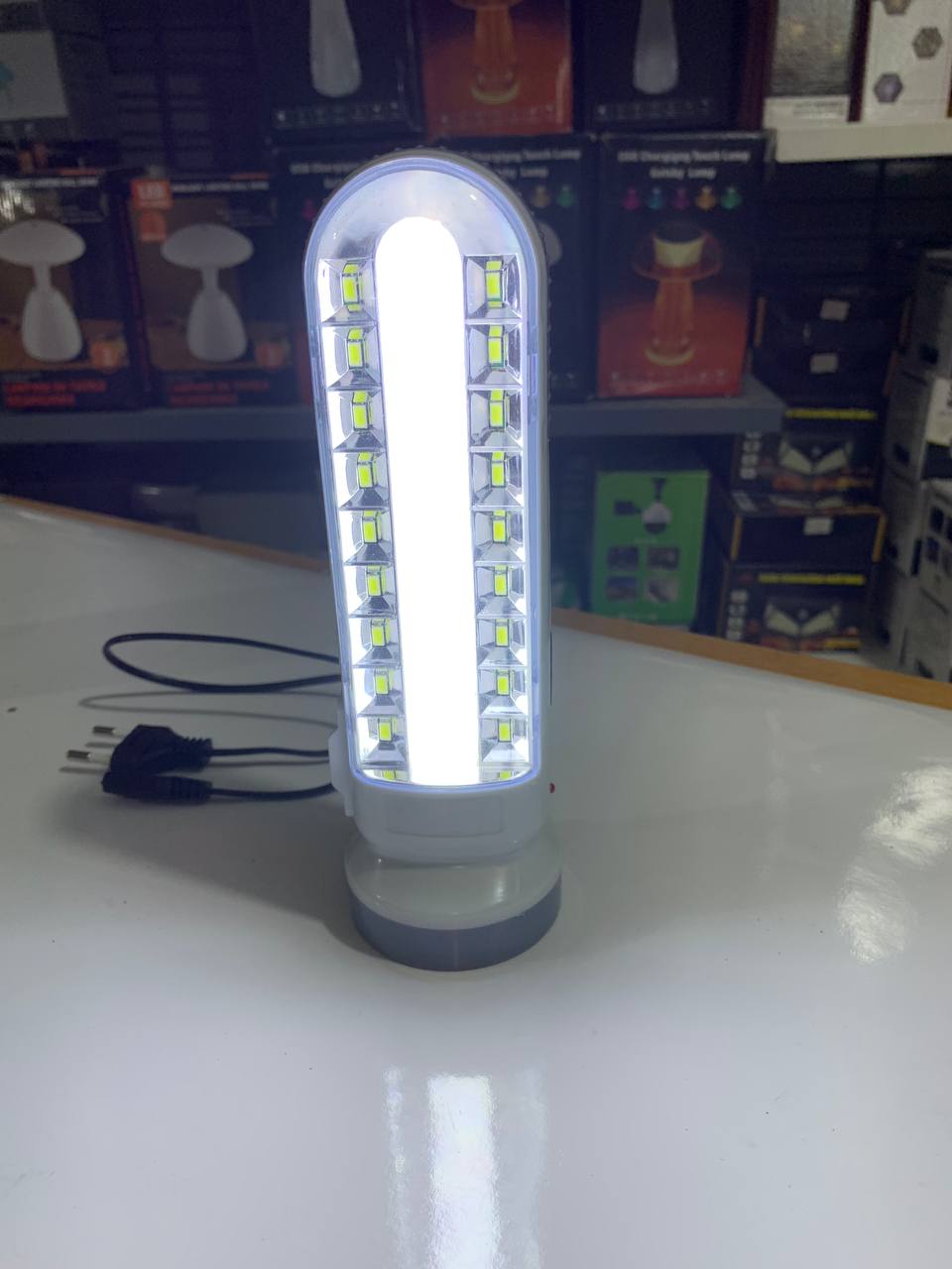 مصباح كشاف LED شمسي قابل للشحن USB SH-189-2 - Lampe Torche LED Solaire Rechargeable USB SH-189-2