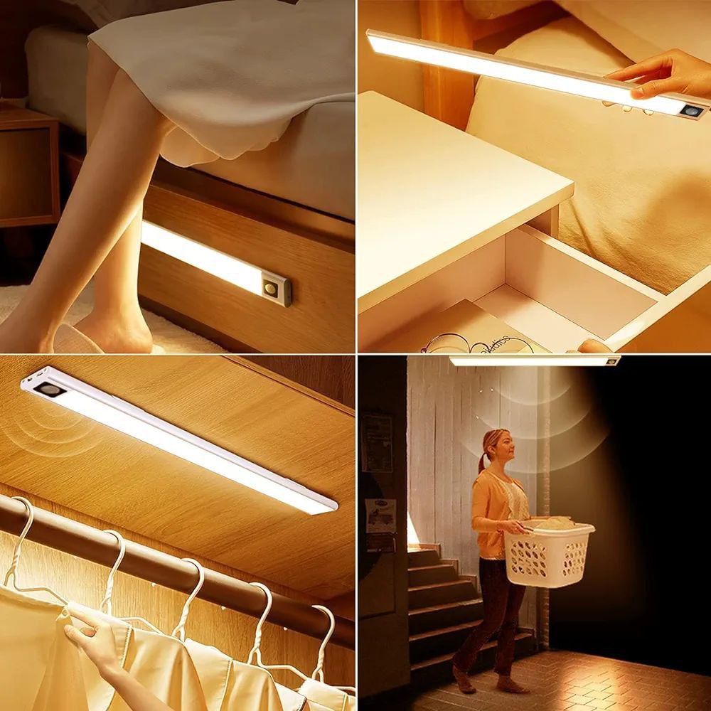 مصباح خزانة بمستشعر حركة قابل لإعادة الشحن ولاسلكي - Lampe de Placard à Détecteur de Mouvement Rechargeable et Sans Fil
