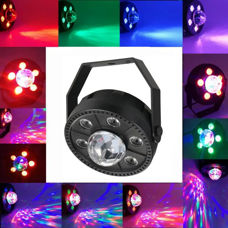 جهاز عرض ليزر RGB دوار 6 في 1 مع ستروب للمسرح والديسكو - Projecteur Laser RGB Rotatif 6-en-1 Effets Stroboscope DJ Scène