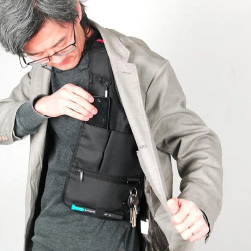 حقيبة كتف تحت الذراع ضد السرقة متعددة الجيوب بتصميم أنيق للسفر اليومي - Sacoche Sous-Bras Anti-Vol Multi-Poche Design Élégant pour Voyage Quotidien