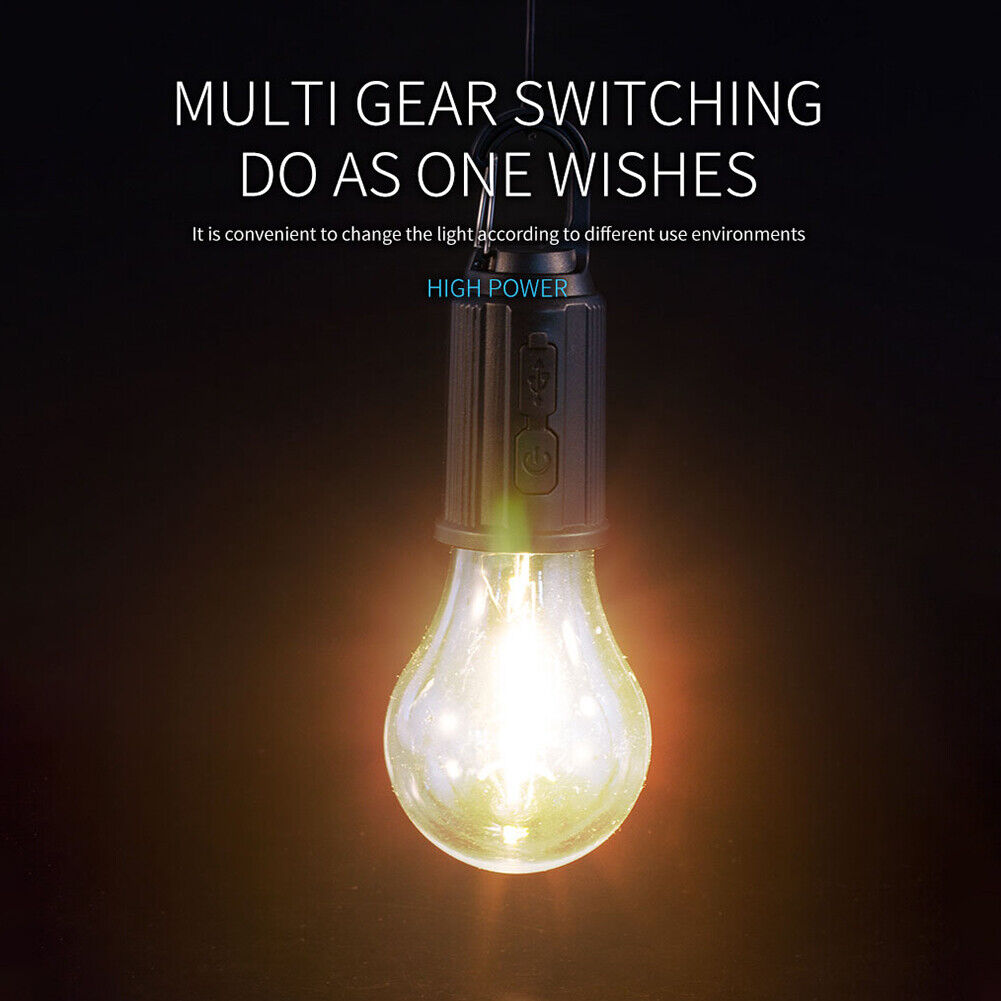 مصباح تخييم LED محمول Quickdz Shop، قابل لإعادة الشحن، مقاوم للماء، 3 أوضاع إضاءة T01 - Lampe de Camping LED Portable Quickdz Shop Rechargeable Étanche 3 Modes T01