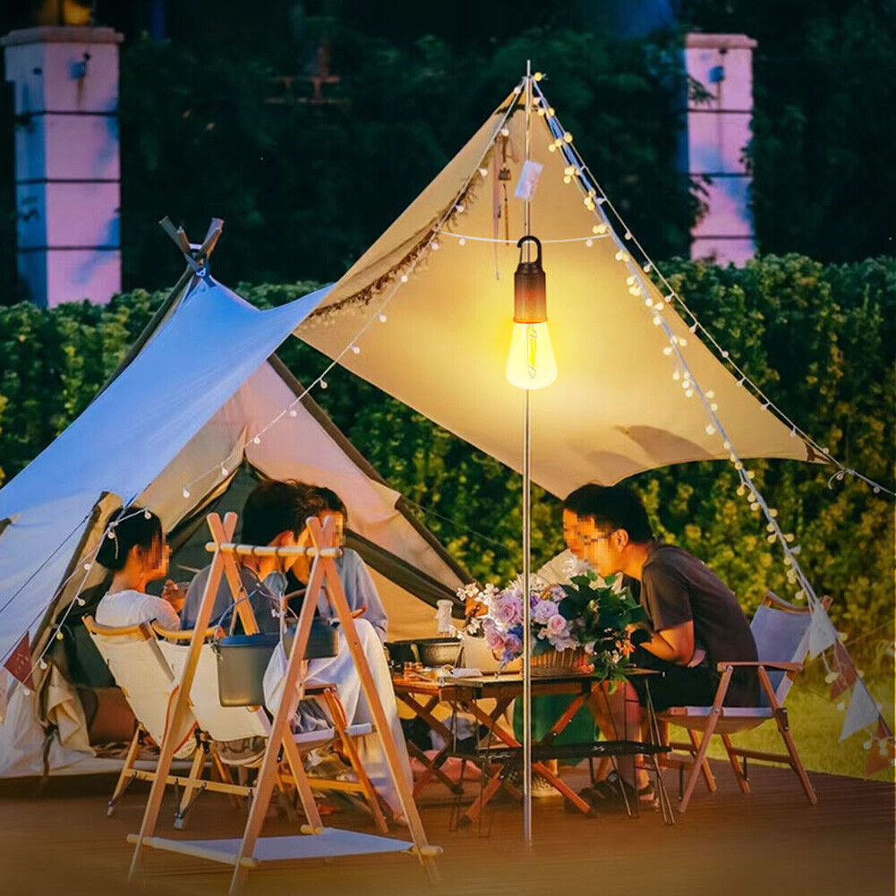 مصباح تخييم LED محمول Quickdz Shop، قابل لإعادة الشحن، مقاوم للماء، 3 أوضاع إضاءة T01 - Lampe de Camping LED Portable Quickdz Shop Rechargeable Étanche 3 Modes T01