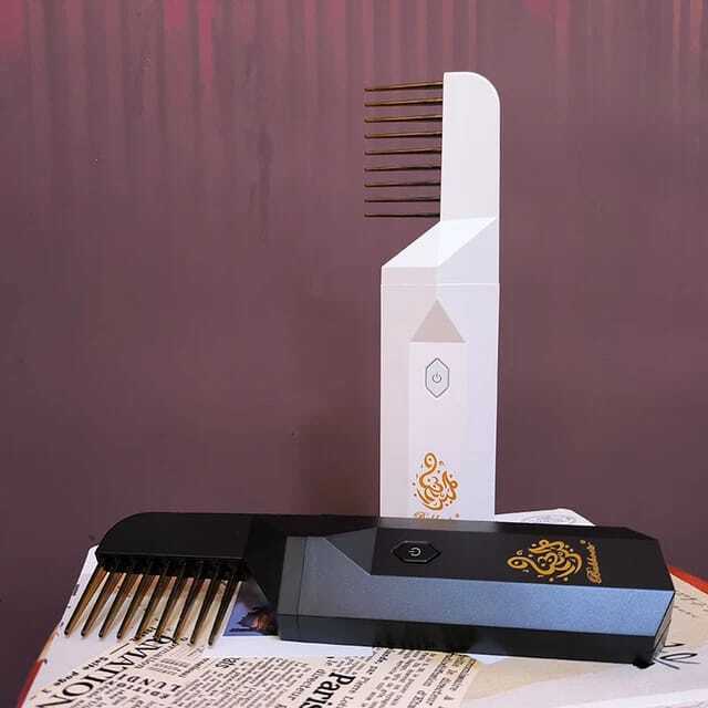 مبخرة شعر إلكترونية ومشط 2 في 1 – بخور رمضان - Brûleur d'encens électronique et peigne à cheveux 2-en-1 – Bukhoon Ramadan