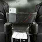 حقيبة تخزين مركزية فاخرة من جلد النابا لمقعد السيارة - Sac de Rangement Central en Cuir Nappa pour Siège Auto