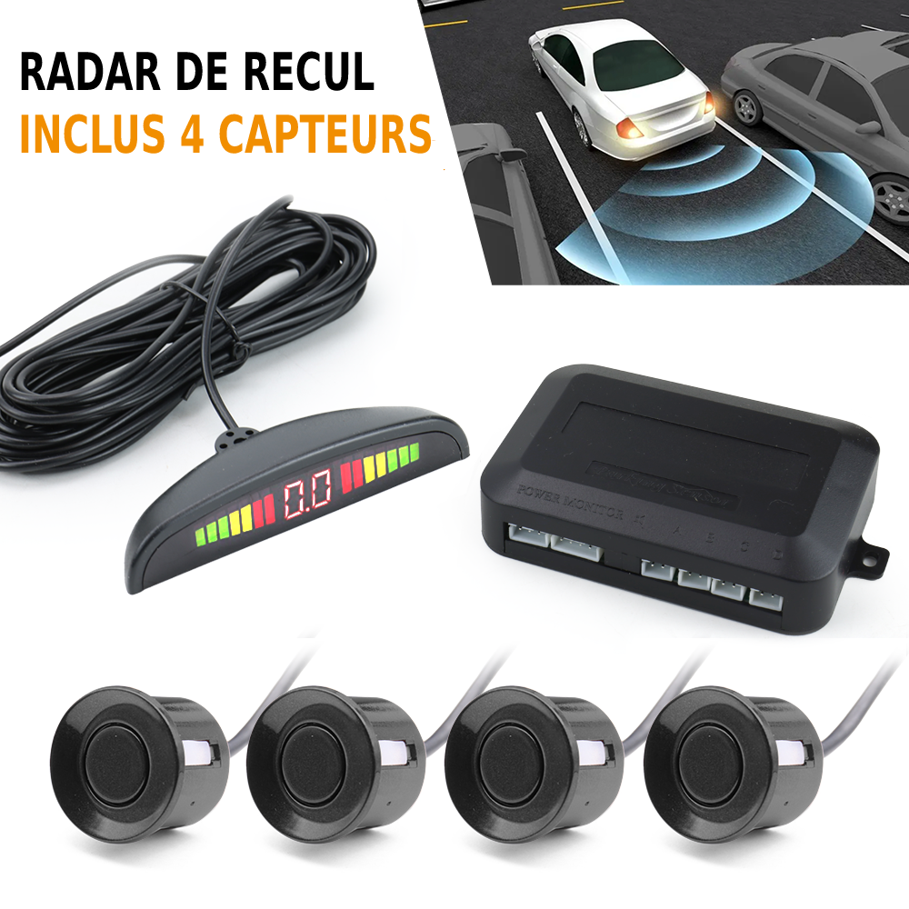 رادار ركن لاسلكي للسيارة مع شاشة LED - Radar de Recul Sans Fil pour Voiture avec Écran LED