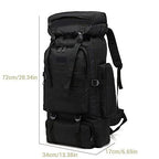 حقيبة ظهر احترافية للتخييم والمشي 90 لتر مقاومة للماء كاموفلاج أسود - Quickdz Shop - Sac à dos Randonnée Professionnel 90L Étanche Camouflage Noir - Quickdz Shop