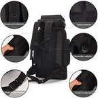 حقيبة ظهر احترافية للتخييم والمشي 90 لتر مقاومة للماء كاموفلاج أسود - Quickdz Shop - Sac à dos Randonnée Professionnel 90L Étanche Camouflage Noir - Quickdz Shop