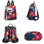 حقيبة ظهر نسائية أكسفورد مضادة للسرقة ومقاومة للماء - متعددة الألوان - Sac à dos femme Oxford Antivol Étanche Multicolore