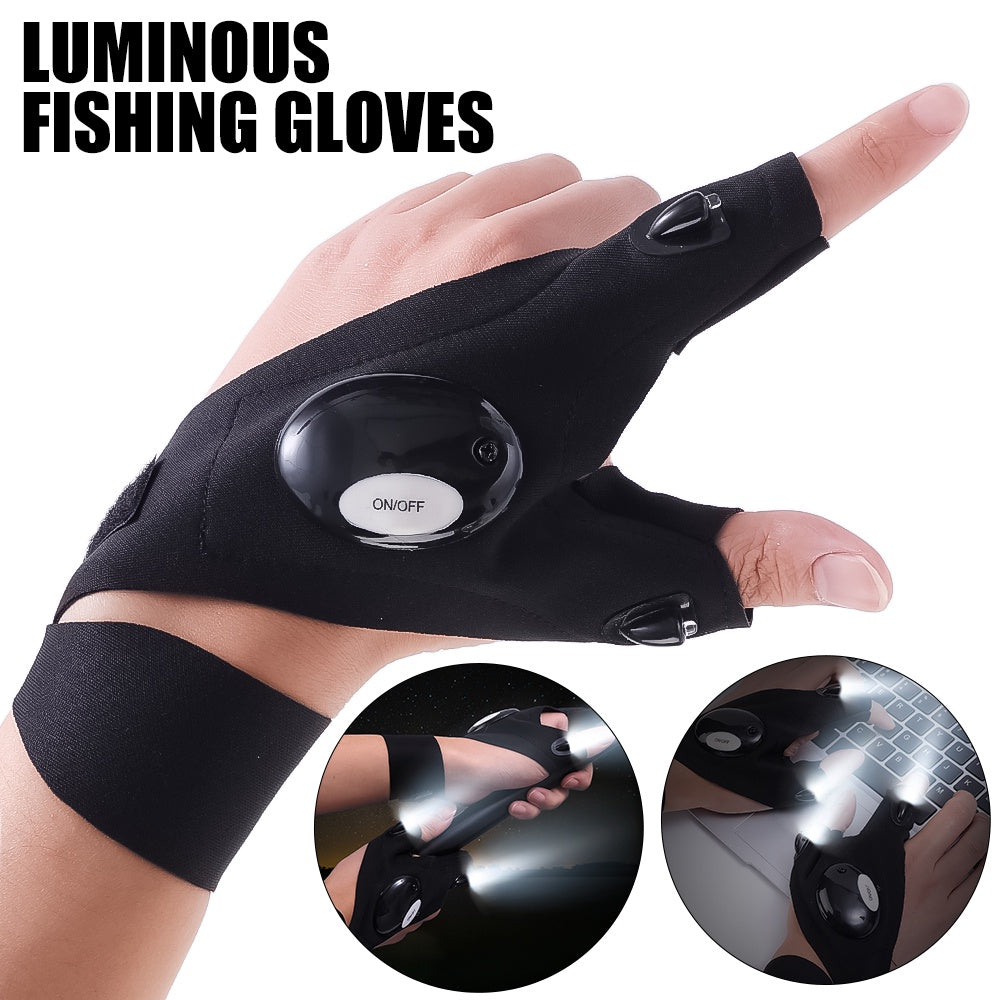 قفاز مصباح يدوي GloveLite مضيء للعمل الليلي والإصلاحات - Gant Lumineux GloveLite Lampe Torche pour Travail Précis